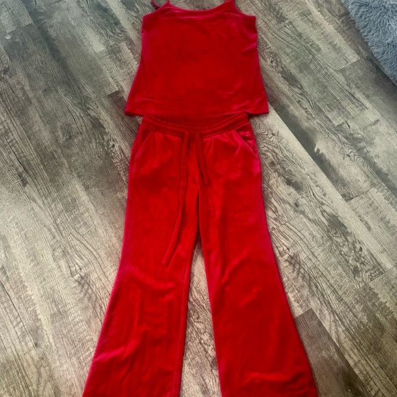 Torrid Stylish Red Velour Women's Lounge Set - Picture 1 of 5
